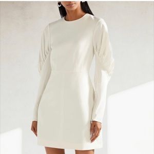 Tibi Florence Gathered Puffed Sleeves Dress